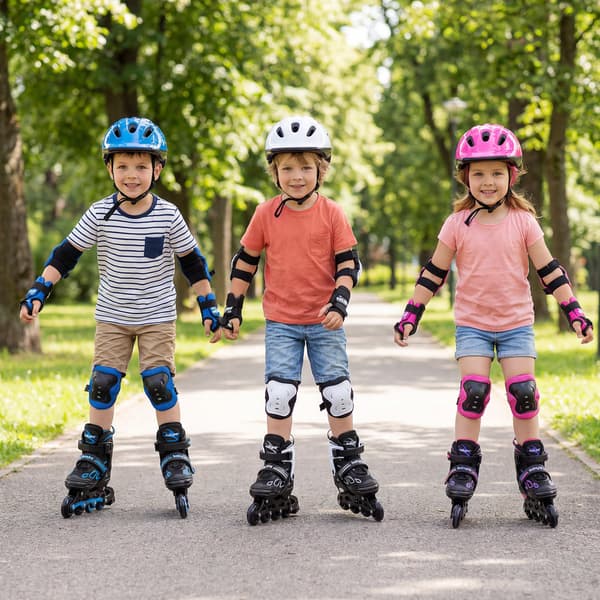 Justerbare Inline Rulleskøjter til Børn, Sort