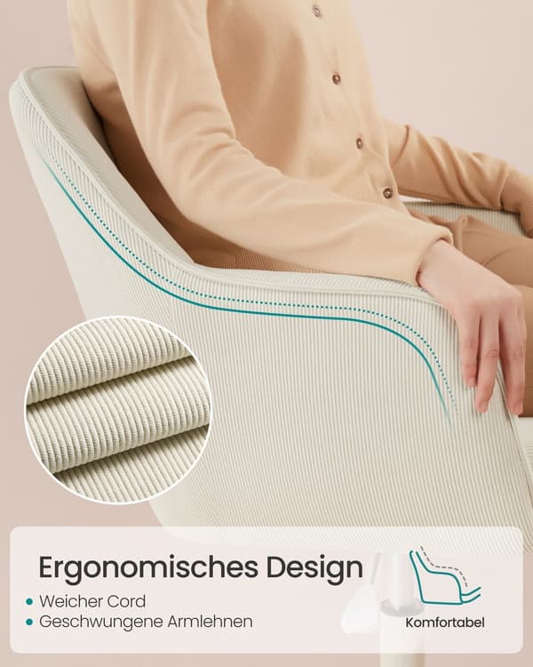 Kontorstol, 64x64x80 cm, Beige, Stål