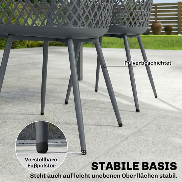 Trädgårdsstolset 56x51x84 cm Mörkgrå Plast