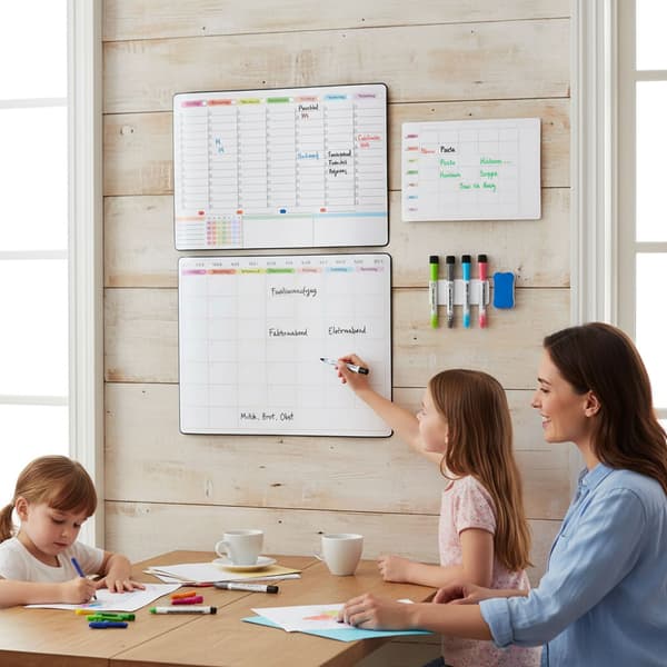 Whiteboard-set, 30x42 cm, Vit, Plast, Kodustaar