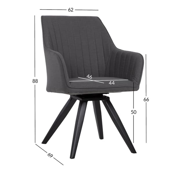 Tuoli TOMSON 62x69x88 cm harmaa