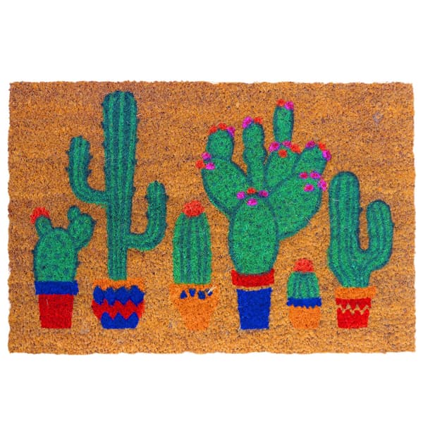 Dørmåtte i kokos, planter, 60x40 cm, Kodustaar