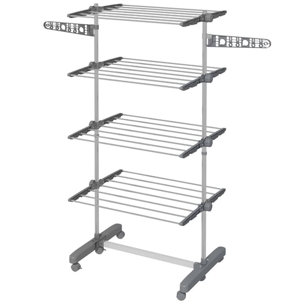 Klädtorkställning 142x55x172 cm grå/silver