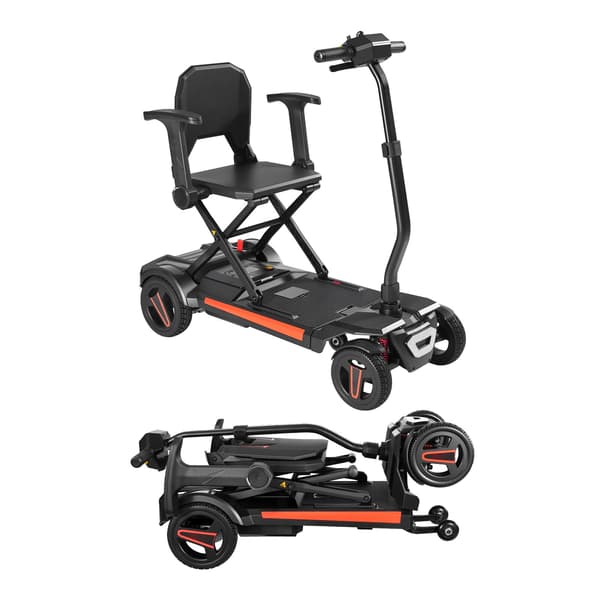 Elektrisk Mobilitetsscooter, 97x57x81 cm, Sort, Sammenklappelig