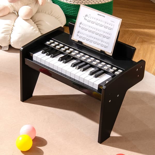 Børneklaver Keyboard, 38x23x27 cm, Sort, Digitalt Legetøj