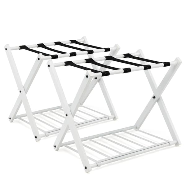 Kuffertstativer 2 stk 68x43x58 cm hvide