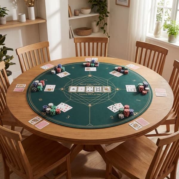 Pokerimatto Ø100 cm vihreä