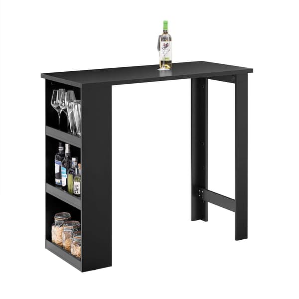 Køkkenbarbord, 112x57x106 cm, Sort