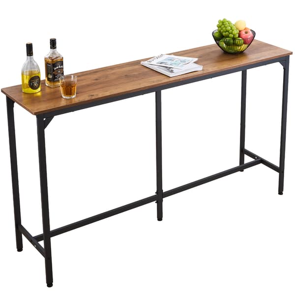 Bartable, 160x39,8x91,5 cm, Ljusbrun, Rektangulär, Spånskiva