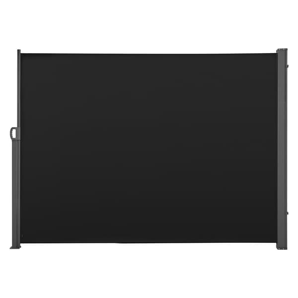 Utdragbar sidomarkis 180x300 cm svart polyesterduk