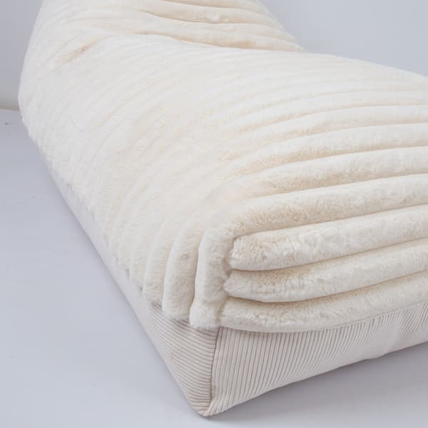 Säckstol 130x80x70 cm vit polyester