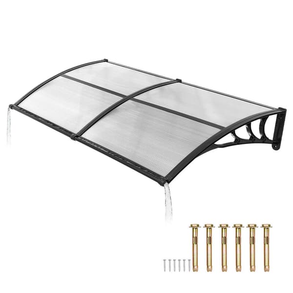 Dørmarkise 96,5x198,7x27,5 cm Klar polycarbonat