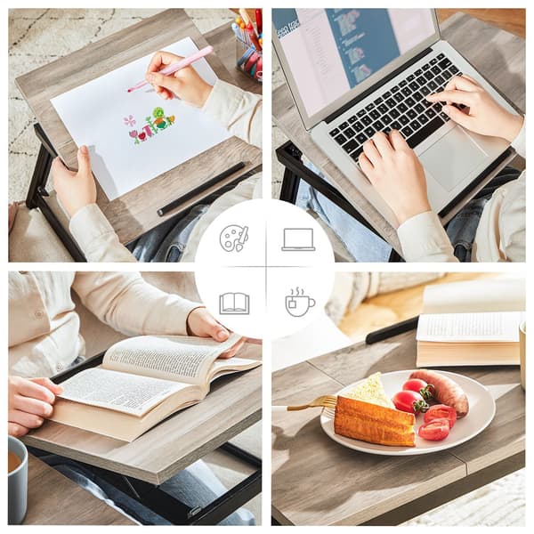 Laptopbord, 55x35x23 cm, Greige