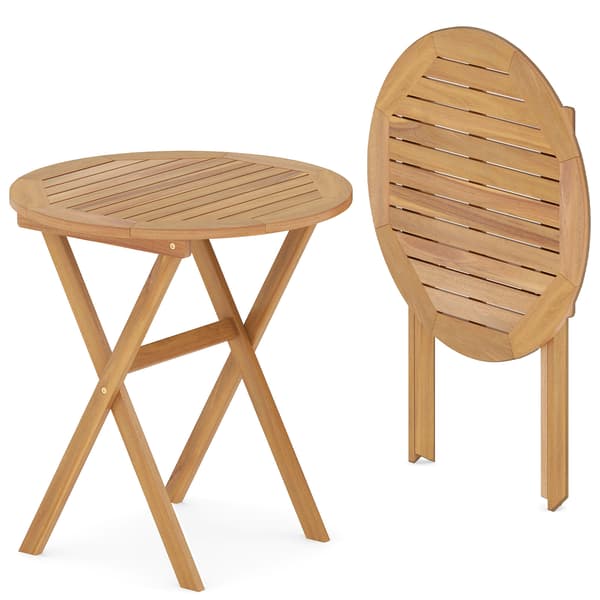 Udendørs sidebord 66x68,6 cm natur