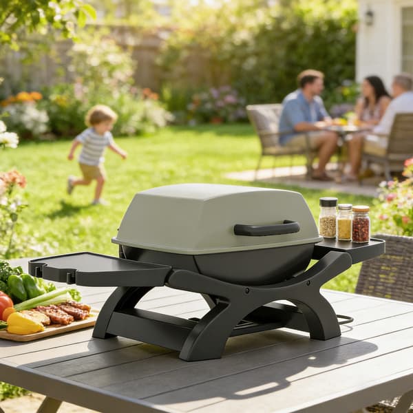 Bordgrill 23x71 cm Sort Støbejern