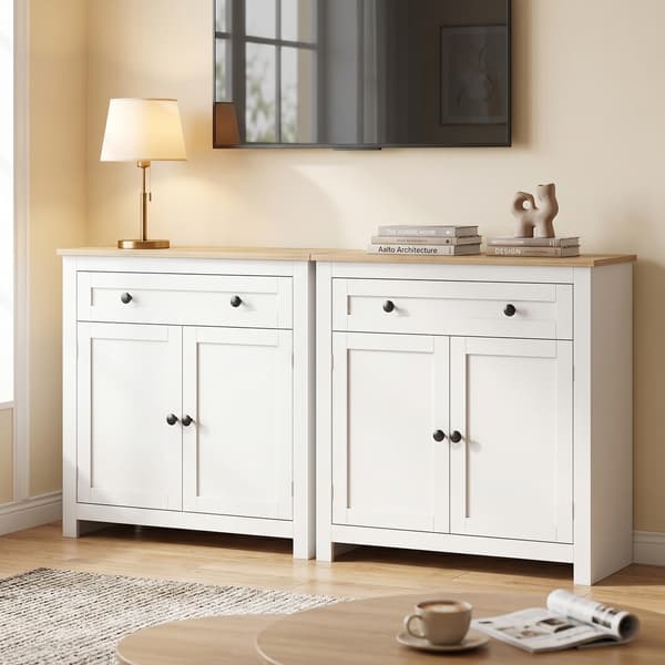 Sideboard 78,5x35x80 cm Vit förvaring