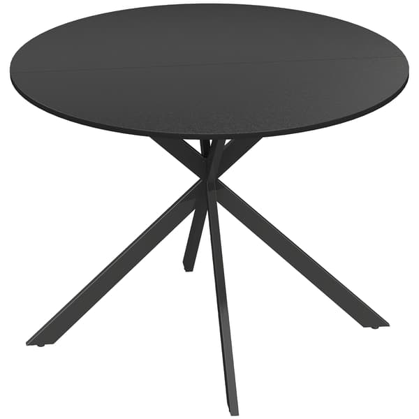 Spisebord, 100x75 cm, Sort, Stål