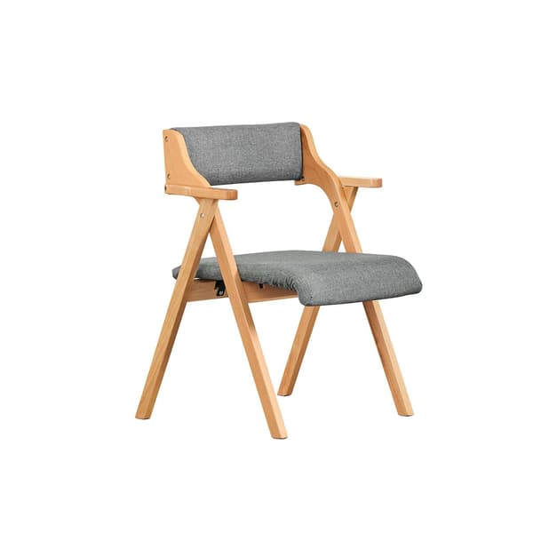 Sammenklappelig spisebordsstol 61,5x56x77,6 cm grå, træ