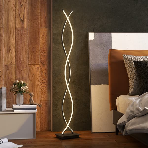 LED-gulvlampe 35x20x140 cm sort