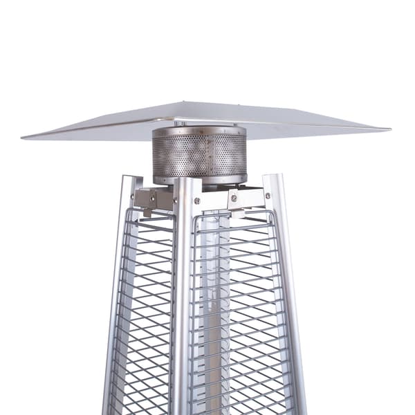 Terrassevarmer 73x73x227 cm Rustfrit Stål