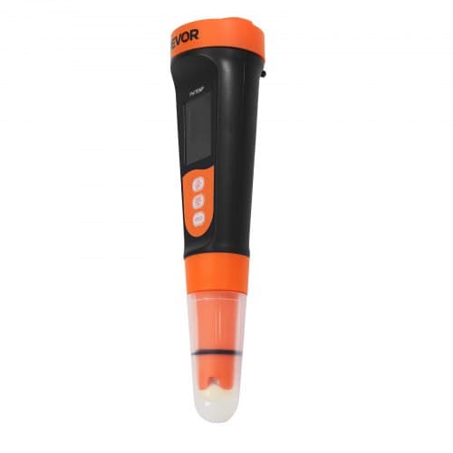 pH-mätare PH06 0–14 pH-intervall 40x40x185 mm orange/svart