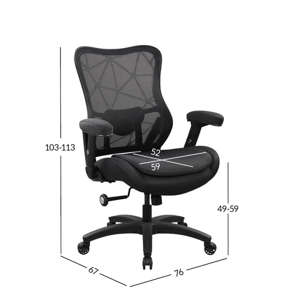 Kontorstol DEMI 76x67x103–113 cm Sort