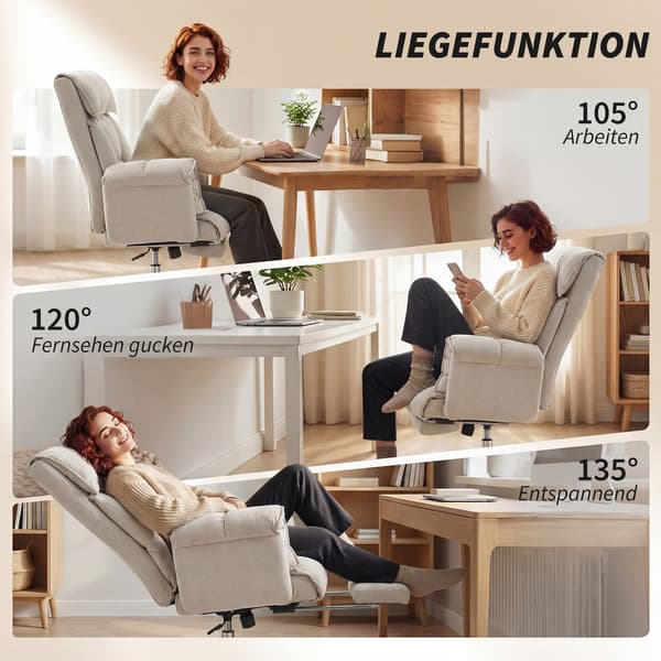 Kontorsstol 75x77x110-118 cm Grå Justerbar