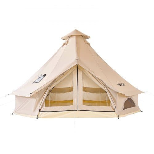 Bell-telt 4 m lys beige, til 3-4 personer