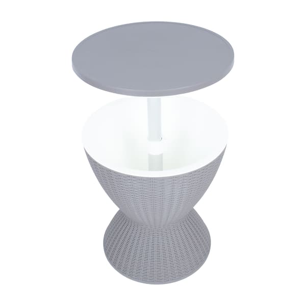 Barset BELLE 48x48x57,5/82 cm Grå plast
