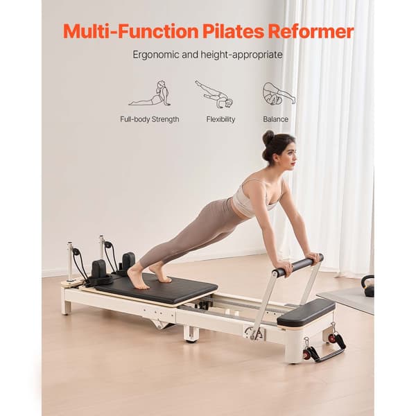 Pilates Reformer-maskin, 221,5x70x83 cm, Fällbar