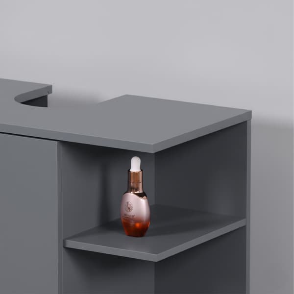 Tvättställsskåp, 65x64x31 cm, Grå, MDF, Kodustaar