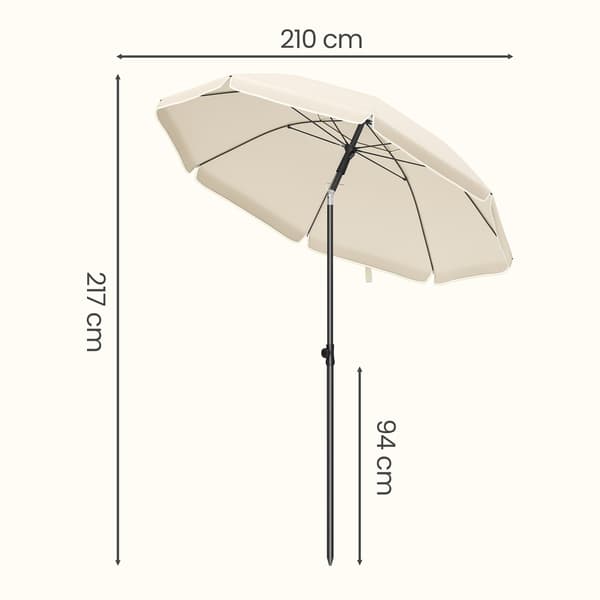 Strandparaply 160 cm Beige
