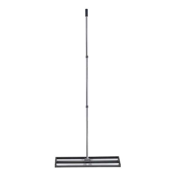 Plæneudjævningsrive 76,3x25,5x224 cm Sort Rustfrit Stål