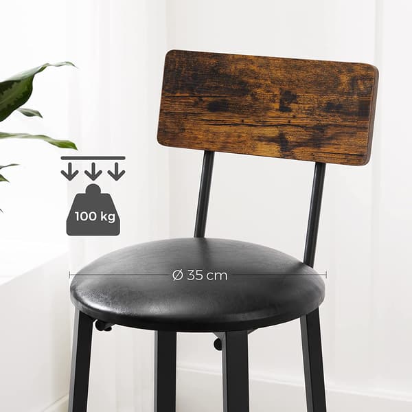 Barstol, 40.1x44.2x100.5 cm, Brun, Sort