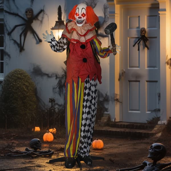 Halloween Animatronic Klovn 173 cm multicolor