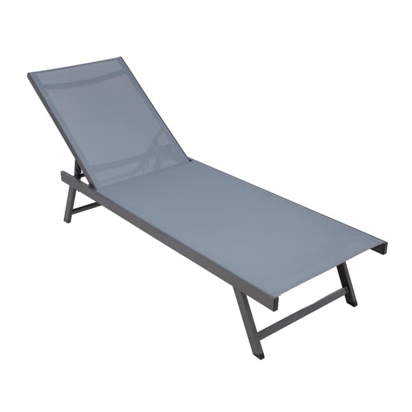 Däckstol ARIO 192x60x32-96 cm Grå