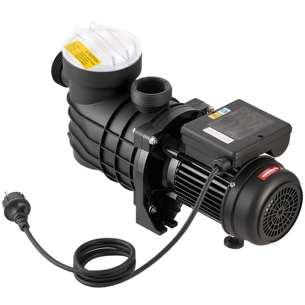Poolpump, 180W 10 800 L/H max flöde, enkel hastighet, filterkorg