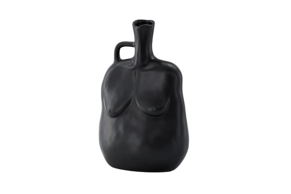 Vase Conta, 25x17x10 cm, sort stentøj