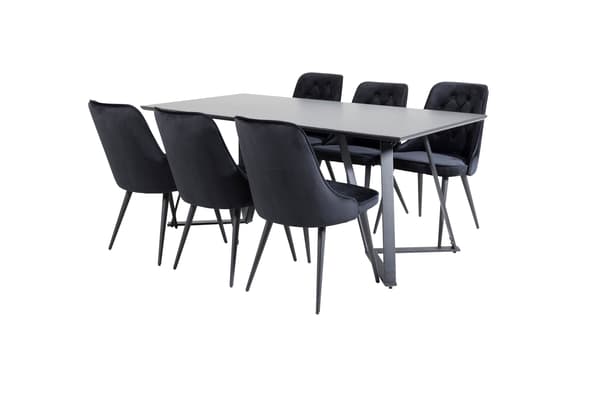 Spisebord og stol sæt Marina sort