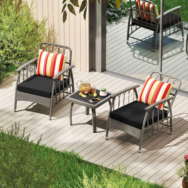 Patiokalustesarja, 46"-32"x24"x13"-37", Harmaa , Star