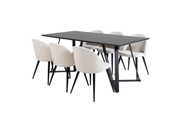 Spisebord og stol sæt Marina Beige Sort