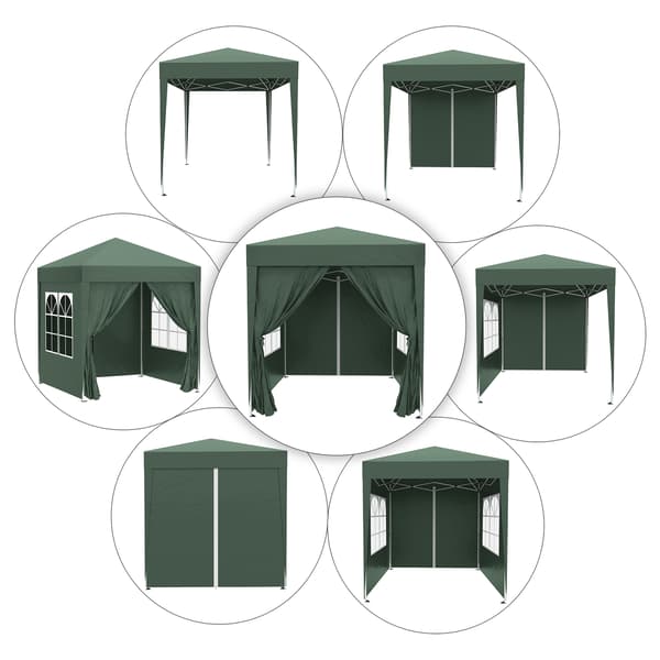Pop-up pavillon, 200x200x240 cm, grøn