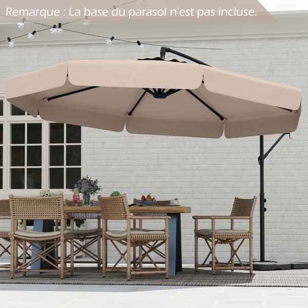 Terrasseparasol, 305x250 cm, Beige , Star