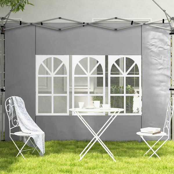Pavillon Sidepanel Sæt, 295x195 cm, Grå, Vandtæt