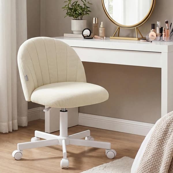 Makeupstol, Kontorstol, Kortpelset Fløjlsbetræk