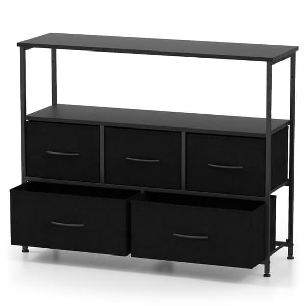 Kommode, 100x30x80 cm, Brun, Metalstel , Star