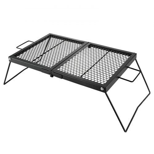 Sammenklappelig bålgrill 75,8x38,3x23,5 cm sort