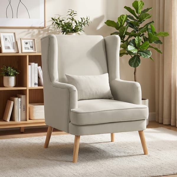 Accentstol 77x77x110 cm beige