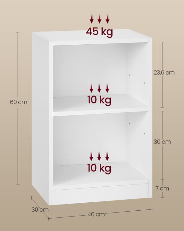 Sängbord Set 30x40x60 cm Vit Trä
