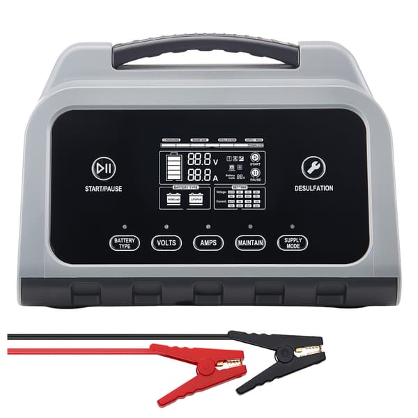 Batterioplader 20A LCD-display Trickle vedligeholder Desulfator ABS+PC